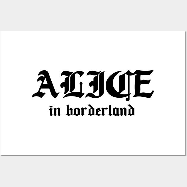 Alice in borderland title black Wall Art by CERA23